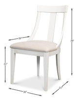 Deco White Side Chair (Set of 2) - Ornate Home