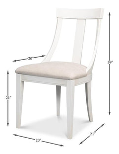 Deco White Side Chair (Set of 2) - Ornate Home