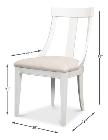 Deco White Side Chair (Set of 2) - Ornate Home