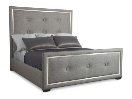 Decorage Silver Mist/Grey Panel King Bed - Ornate Home