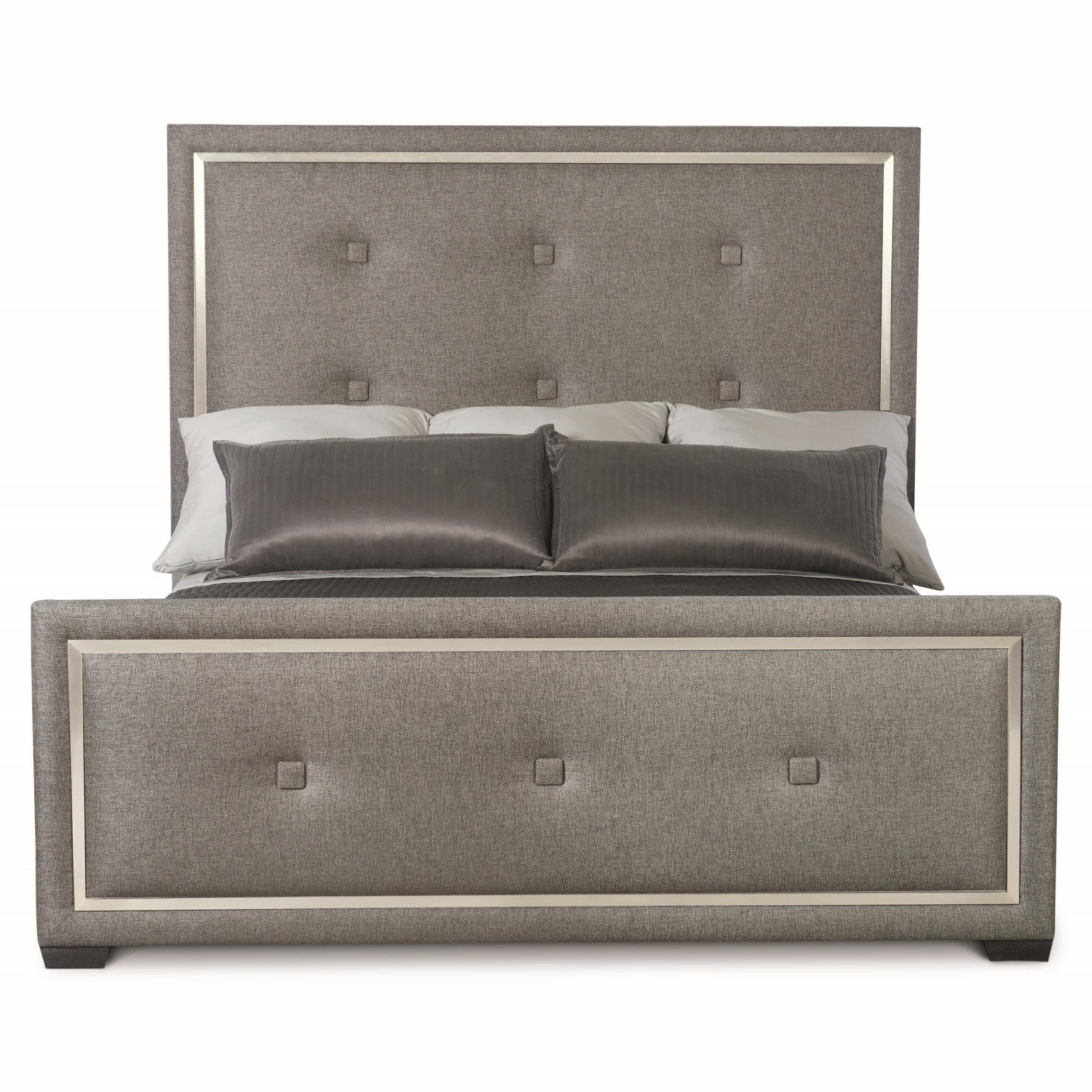 Decorage Silver Mist/Grey Panel King Bed - Ornate Home
