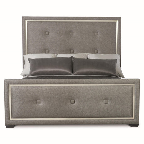Decorage Silver Mist/Grey Panel King Bed - Ornate Home