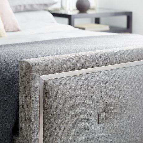 Decorage Silver Mist/Grey Panel King Bed - Ornate Home