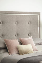 Decorage Silver Mist/Grey Panel King Bed - Ornate Home