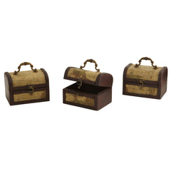 Decorative Chest w/Map (Set of 3) - Ornate Home