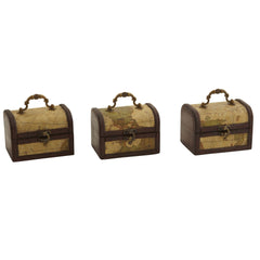 Decorative Chest w/Map (Set of 3) - Ornate Home