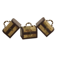 Decorative Chest w/Map (Set of 3) - Ornate Home