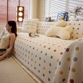Decorative Plush Textured Woven Sofa Cover Throw, Cozy Soft Couch Protector Blanket - Ornate Home