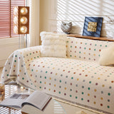 Decorative Plush Textured Woven Sofa Cover Throw, Cozy Soft Couch Protector Blanket - Ornate Home