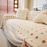 Decorative Plush Textured Woven Sofa Cover Throw, Cozy Soft Couch Protector Blanket - Ornate Home
