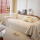 Decorative Plush Textured Woven Sofa Cover Throw, Cozy Soft Couch Protector Blanket - Ornate Home