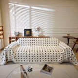Decorative Plush Textured Woven Sofa Cover Throw, Cozy Soft Couch Protector Blanket - Ornate Home