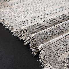 Decorative Slipcover for Pets, Kids, Boho Woven Couch Cover Throw Blanket with Tassel - Ornate Home
