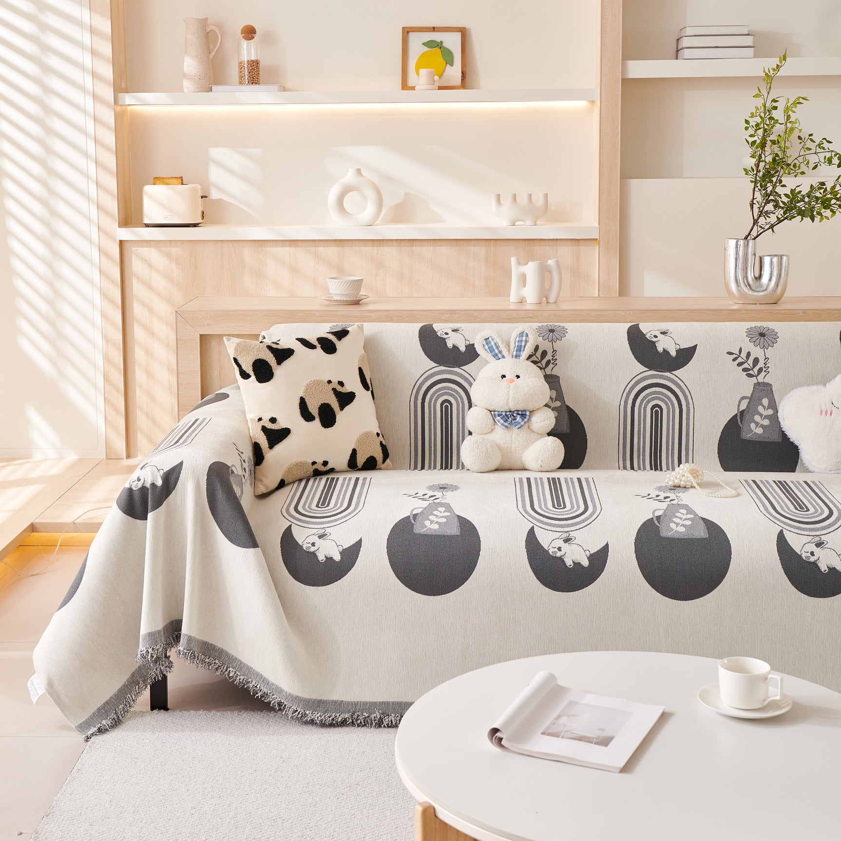 Decorative Throw Blankets for Couch Reversible Chenille Furniture Throw Covers for Sectional Sofa - Ornate Home