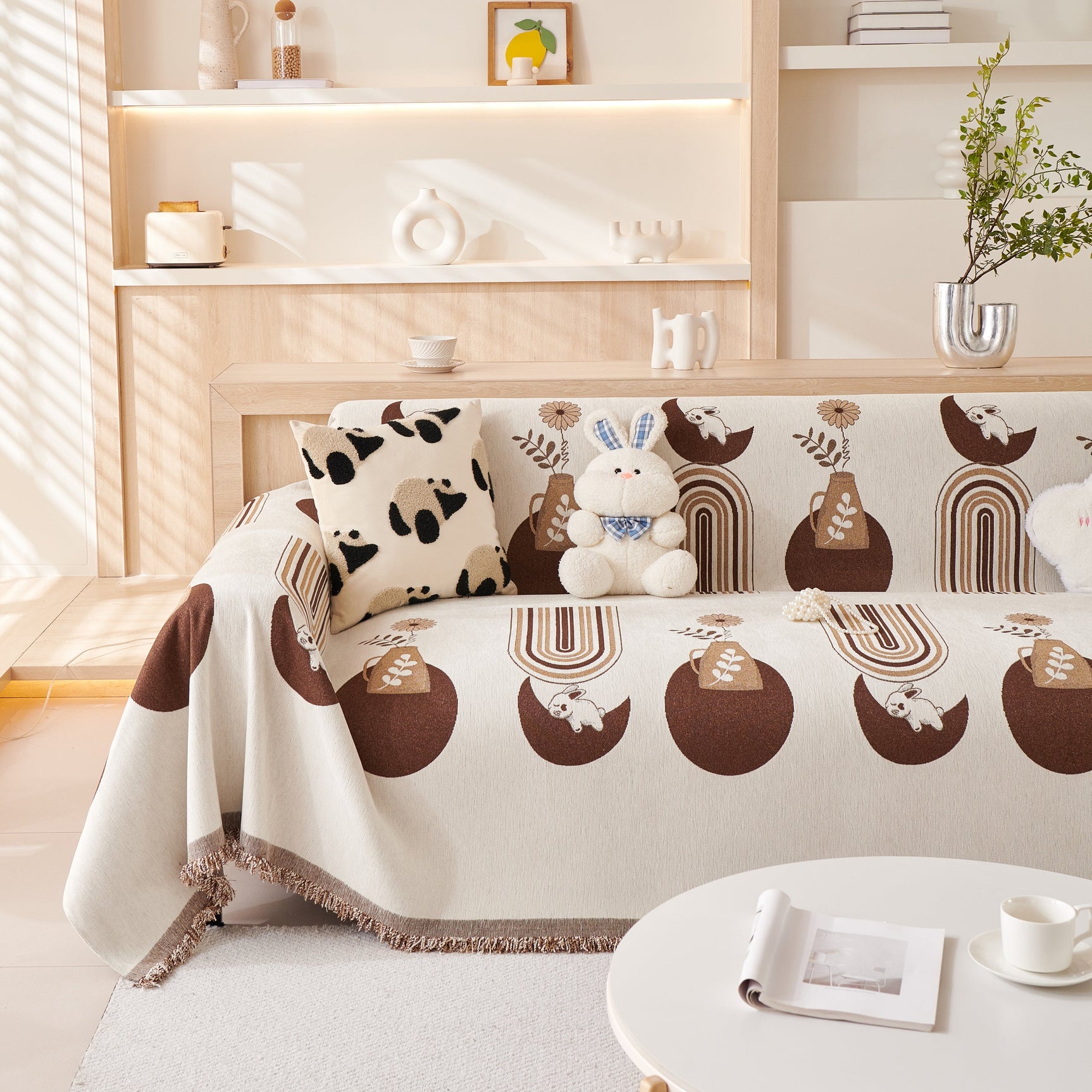 Decorative Throw Blankets for Couch Reversible Chenille Furniture Throw Covers for Sectional Sofa - Ornate Home