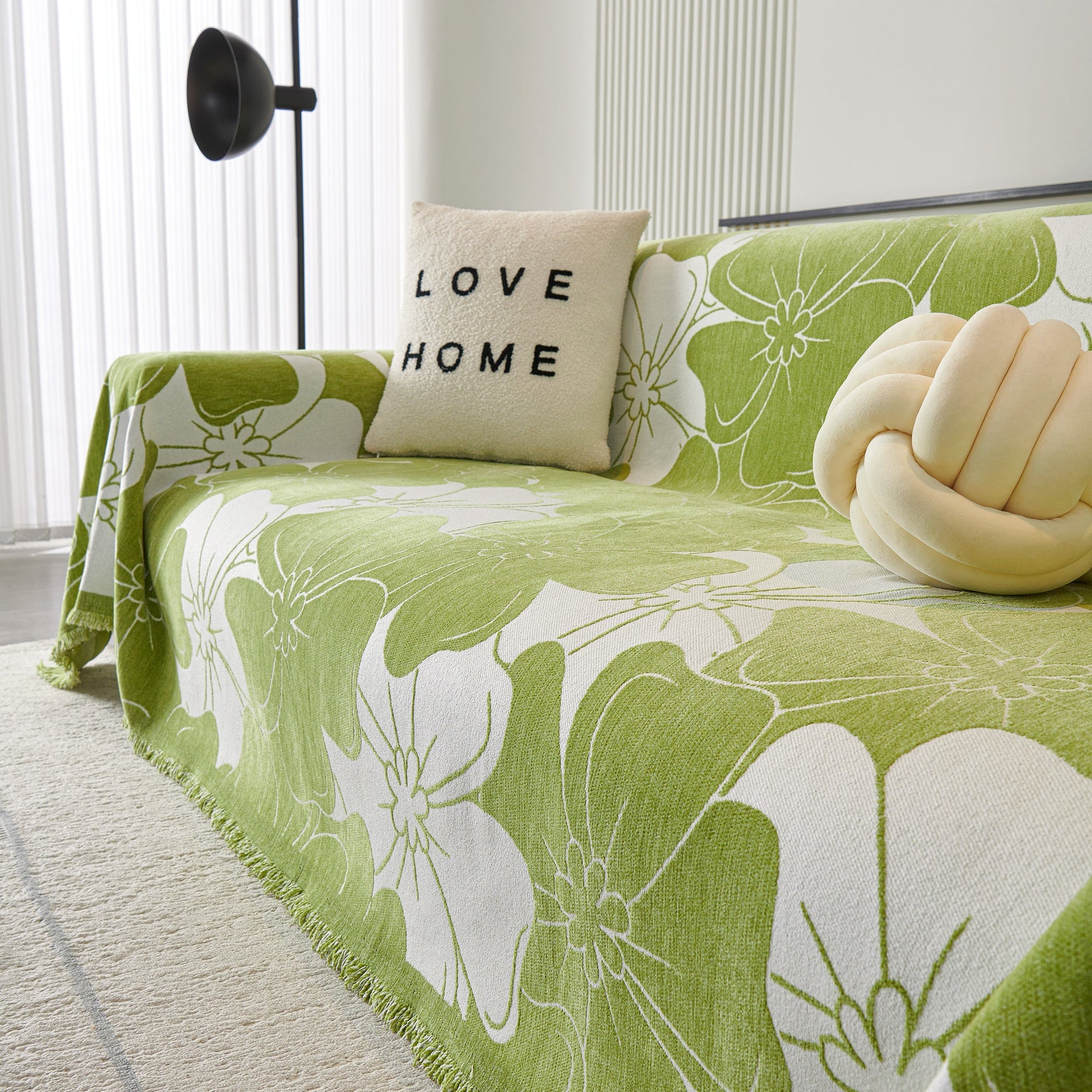 Decorative Throw Blankets for Sofa, Oversized Pretty Floral Throws for Sofas - Ornate Home