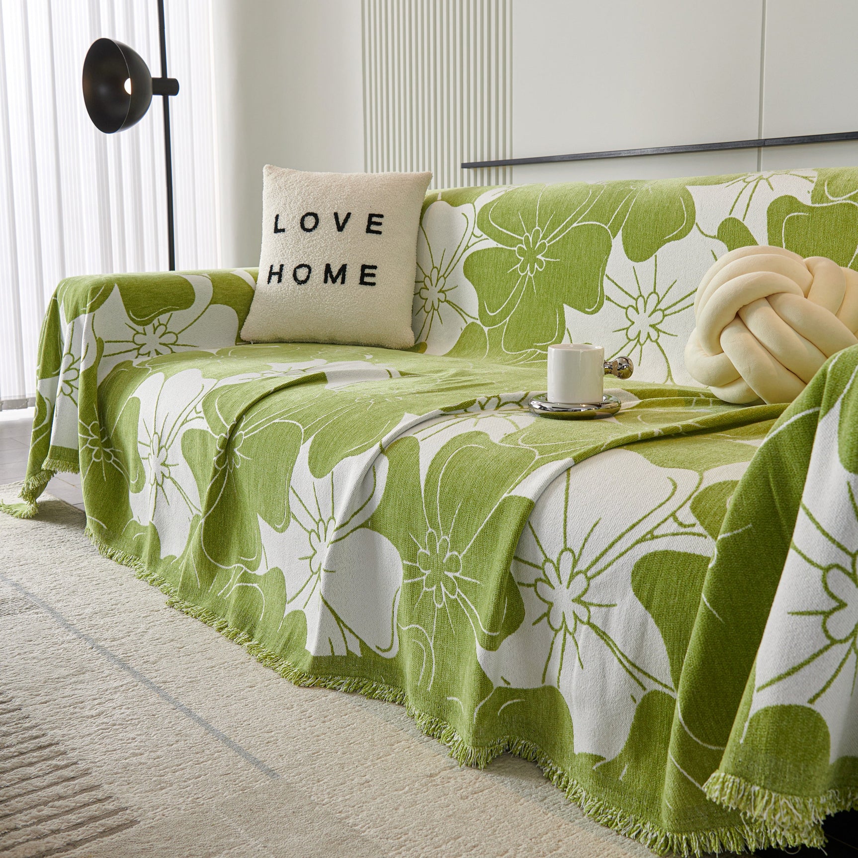 Decorative Throw Blankets for Sofa, Oversized Pretty Floral Throws for Sofas - Ornate Home