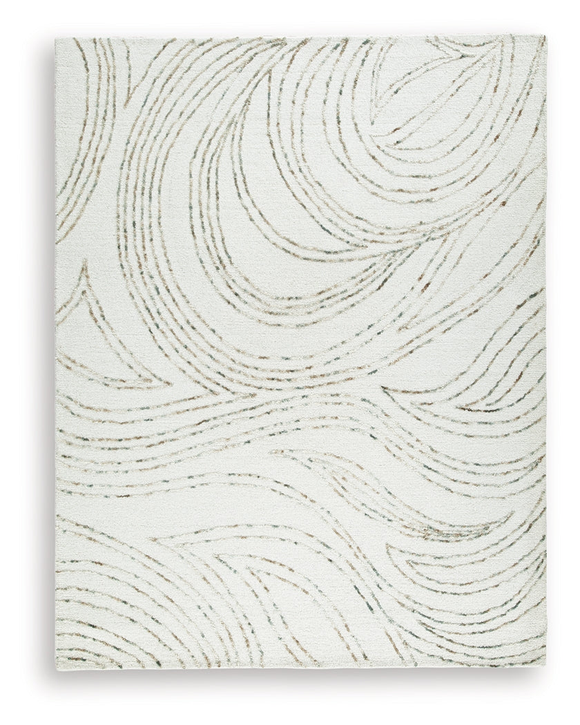 Deenbury Ivory/Green/Brown Large Rug - Ornate Home