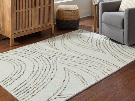 Deenbury Ivory/Green/Brown Medium Rug - Ornate Home