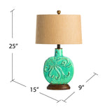 Deep Ocean Blue Table Lamp (Set of 2) - Ornate Home