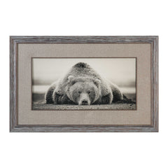 Deep Sleep Bear Brown/White/Woodtone Print - Ornate Home
