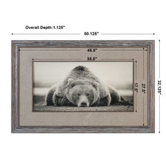 Deep Sleep Bear Brown/White/Woodtone Print - Ornate Home