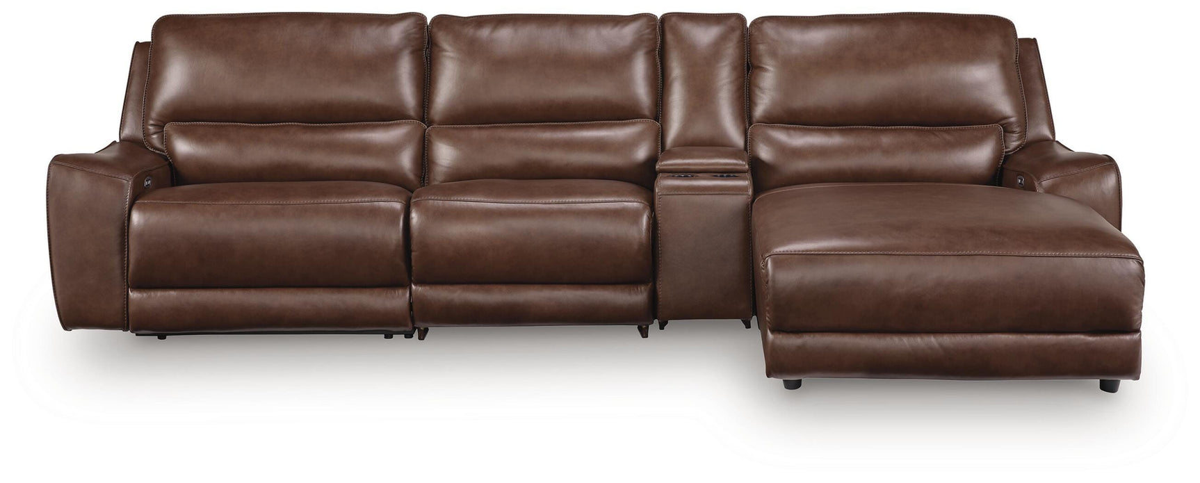 DeepWakes Canyon 4-Piece Reclining Sectional with Chaise and Storage Console (Online Special Price)
