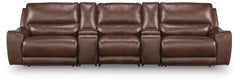 DeepWakes Canyon 5-Piece Reclining Sectional with Storage Consoles - Ornate Home