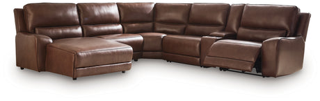 DeepWakes Canyon 6-Piece Power Reclining Sectional with Left Chaise - Ornate Home