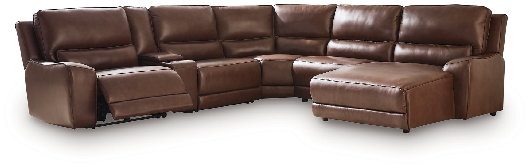 DeepWakes Canyon 6-Piece Power Reclining Sectional with Right Chaise (Online Special Price) - Ornate Home