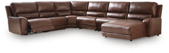 DeepWakes Canyon 6-Piece Reclining Sectional with Chaise - Ornate Home