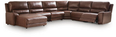 DeepWakes Canyon 6-Piece Reclining Sectional with Chaise - Ornate Home
