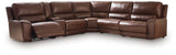 DeepWakes Canyon 6-Piece Reclining Sectional with Storage Console (Online Special Price) - Ornate Home