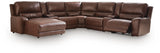 DeepWakes Canyon 7-Piece Reclining Sectional with Chaise and Storage Consoles