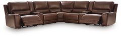 DeepWakes Canyon 7-Piece Reclining Sectional with Storage Consoles - Ornate Home