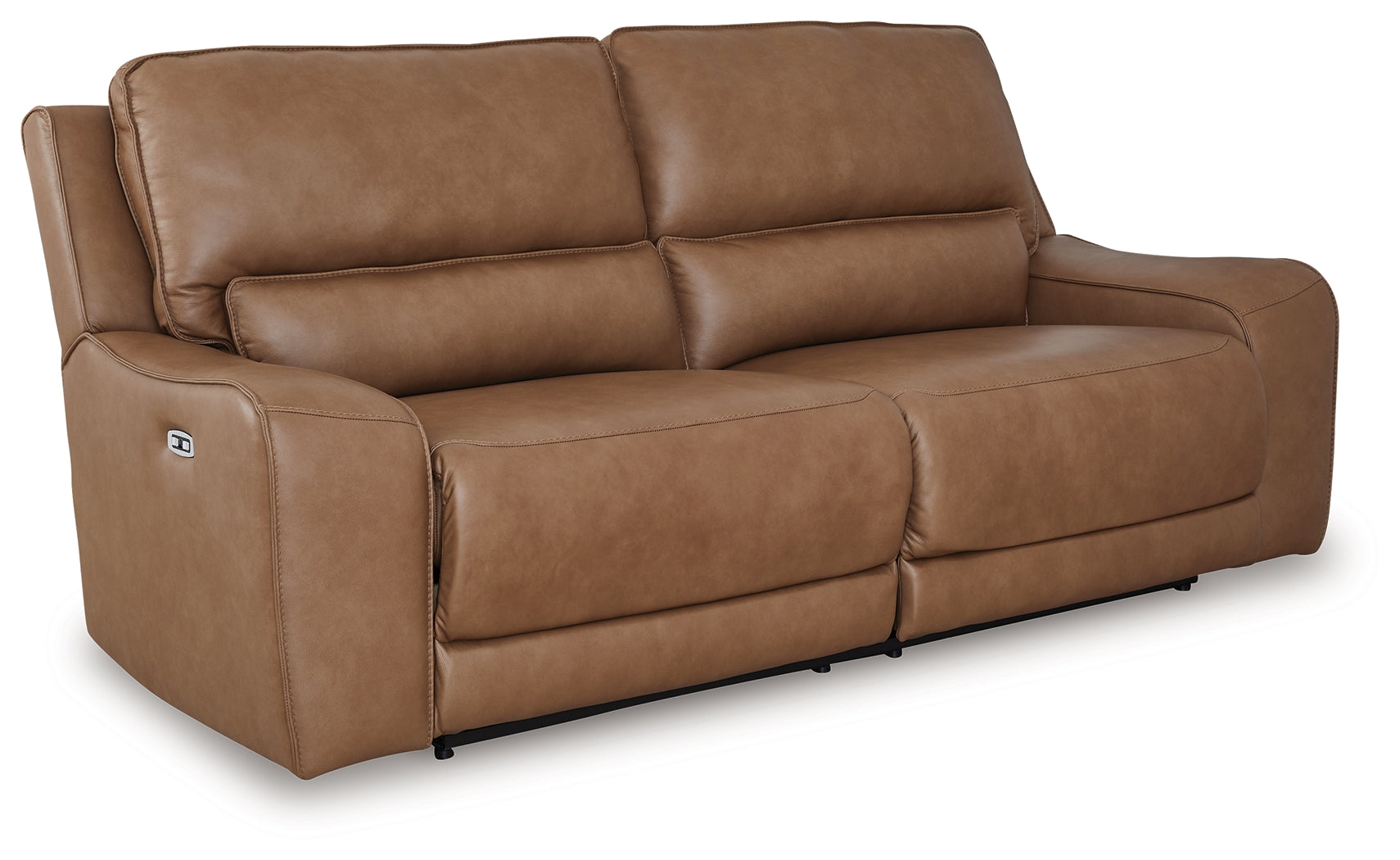 DeepWakes Caramel 2 Seat Power Reclining Sofa ADJ HDREST - Ornate Home