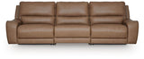 DeepWakes Caramel 3-Piece Power Reclining Sectional (Online Special Price)