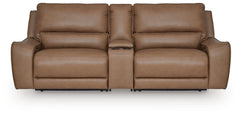 DeepWakes Caramel 3-Piece Power Reclining Sectional - Ornate Home