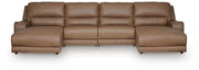 DeepWakes Caramel 4-Piece Power Reclining Sectional with Chaise (Online Special Price) - Ornate Home