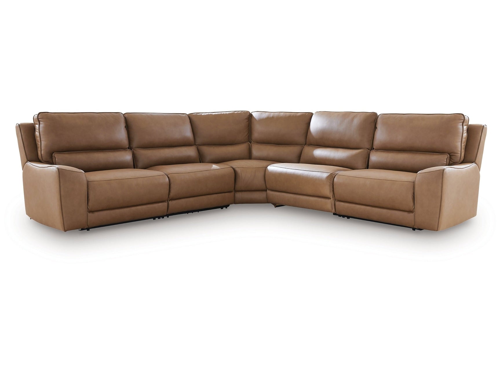 DeepWakes Caramel 5-Piece Power Reclining Sectional (Online Special Price) - Ornate Home
