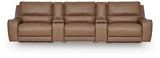 DeepWakes Caramel 5-Piece Power Reclining Sectional (Online Special Price)