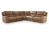 DeepWakes Caramel 5-Piece Power Reclining Sectional - Ornate Home