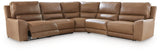 DeepWakes Caramel 5-Piece Power Reclining Sectional - Ornate Home