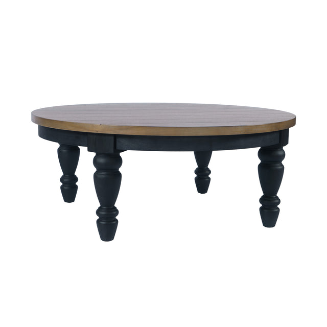 Deerfield Walnut 48 Round Cocktail Table - Ornate Home