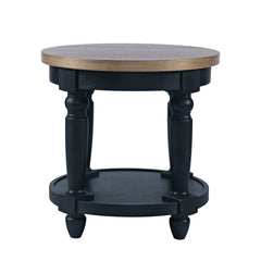 Deerfield Walnut Round End Table - Ornate Home
