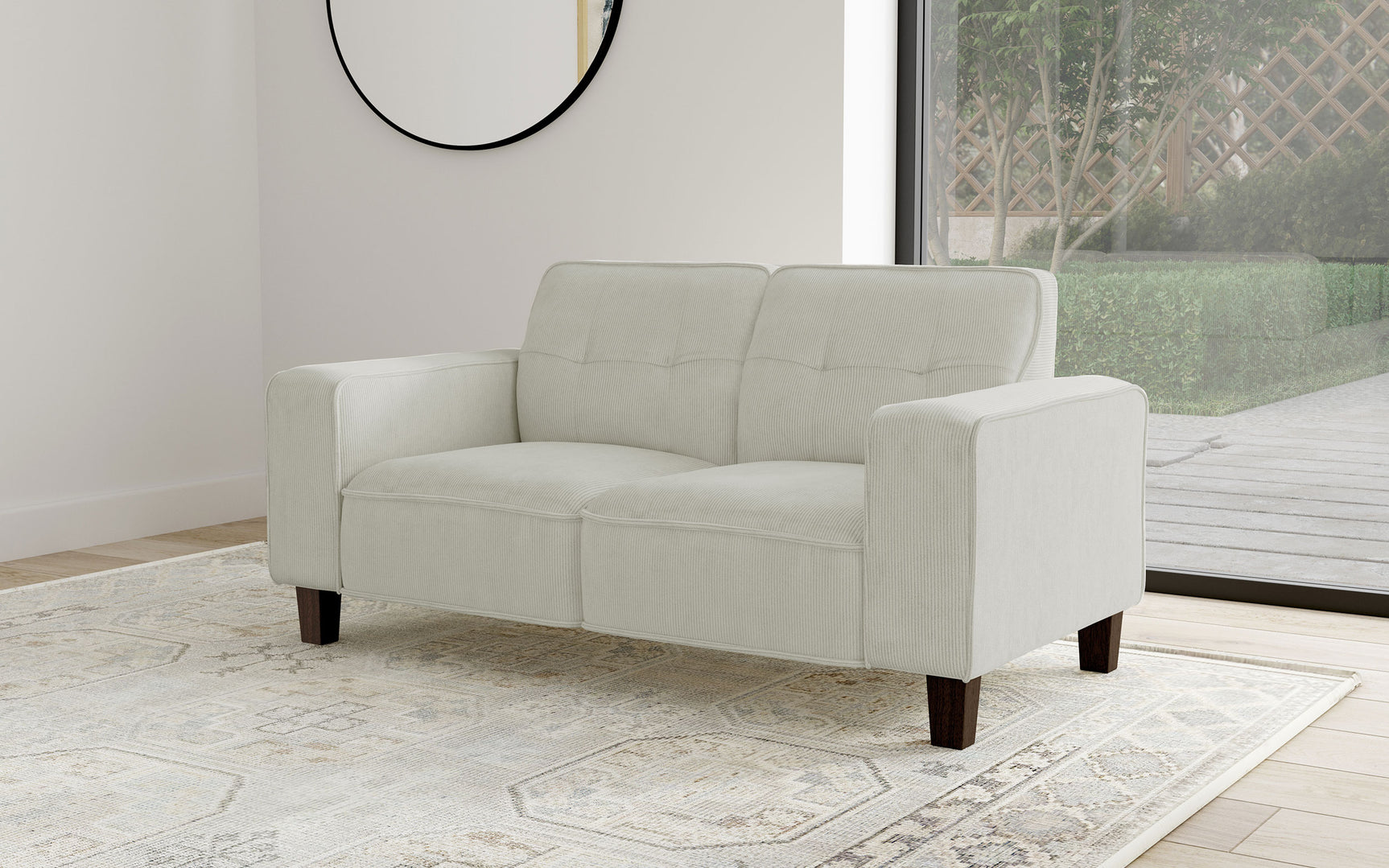 Deerhurst Greige Loveseat - Ornate Home