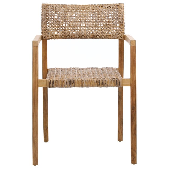 Deeta Natural Outdoor Dining Chair (Set of 2) - Ornate Home