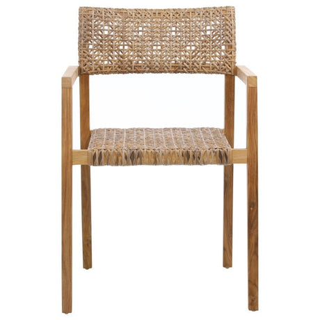 Deeta Natural Outdoor Dining Chair (Set of 2) - Ornate Home