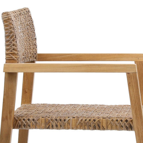 Deeta Natural Outdoor Dining Chair (Set of 2) - Ornate Home