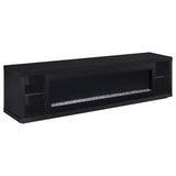 Deiter Black 79-inch TV Stand Fireplace Media Console - Ornate Home